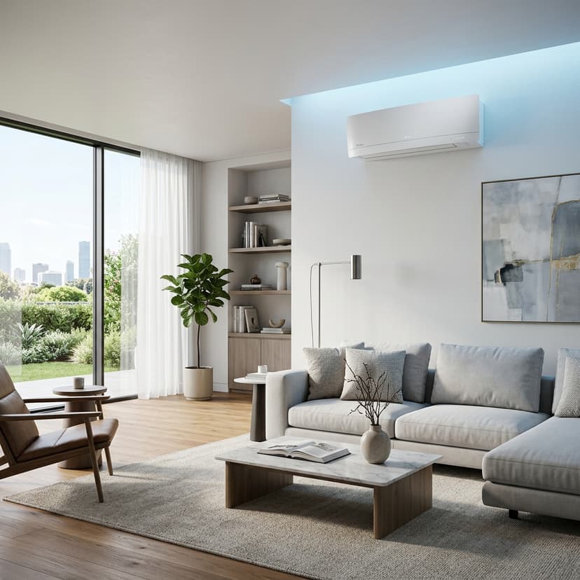 Climatisation moderne dans un salon